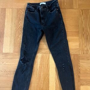Abercrombie & Fitch Black Skinny Jeans Distressed